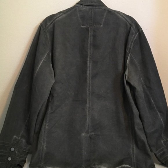 JOHN VARVATOS WORN EFFECTS black JACKET MENS SMALL - Picture 2 of 4
